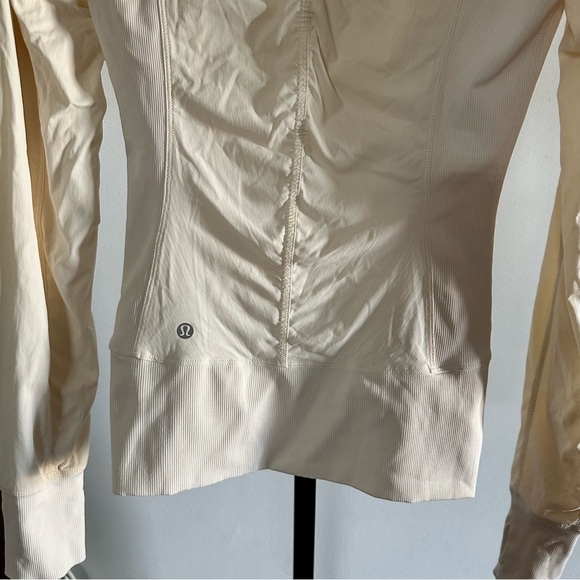 Lululemon Athletica Cream Hoodie reversible jacket size 6 - Picture 2 of 7